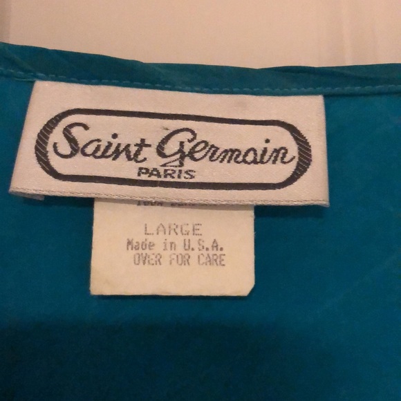 Teal jacket with decorative hem. - Picture 2 of 5